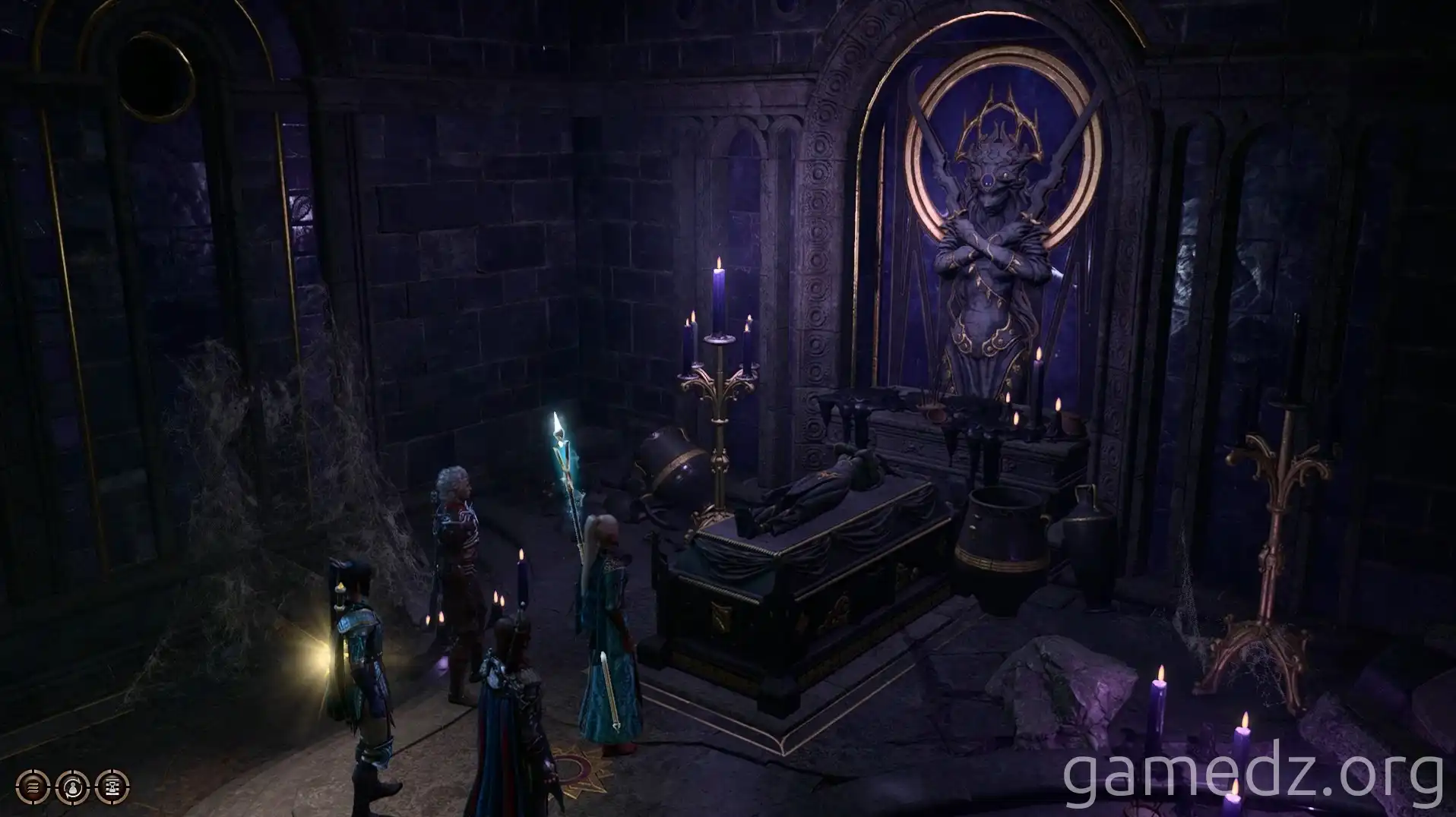 Baldur's Gate 3: Praying at the Shrine to Shar Shrine to Shar in Baldur's Gate 3