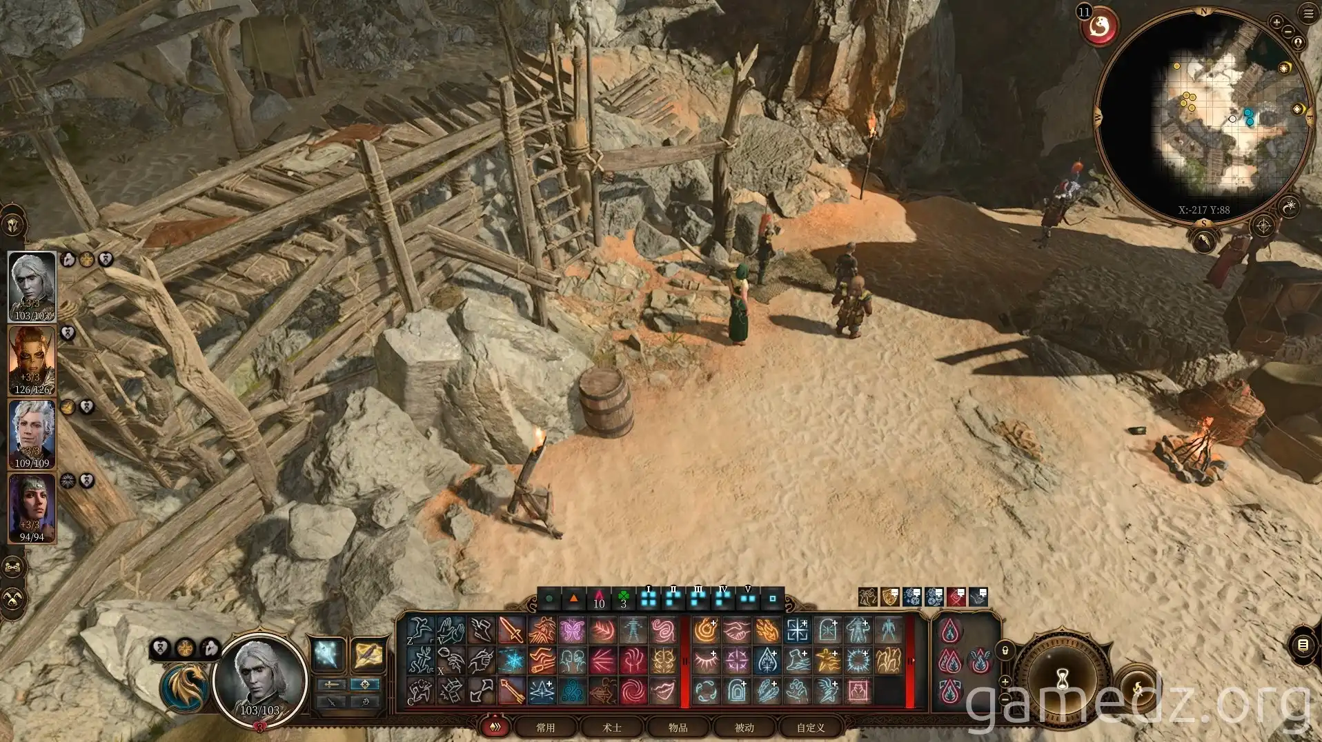 Dock confrontation Guild and Stone Lord faction members confronting each other at a dock