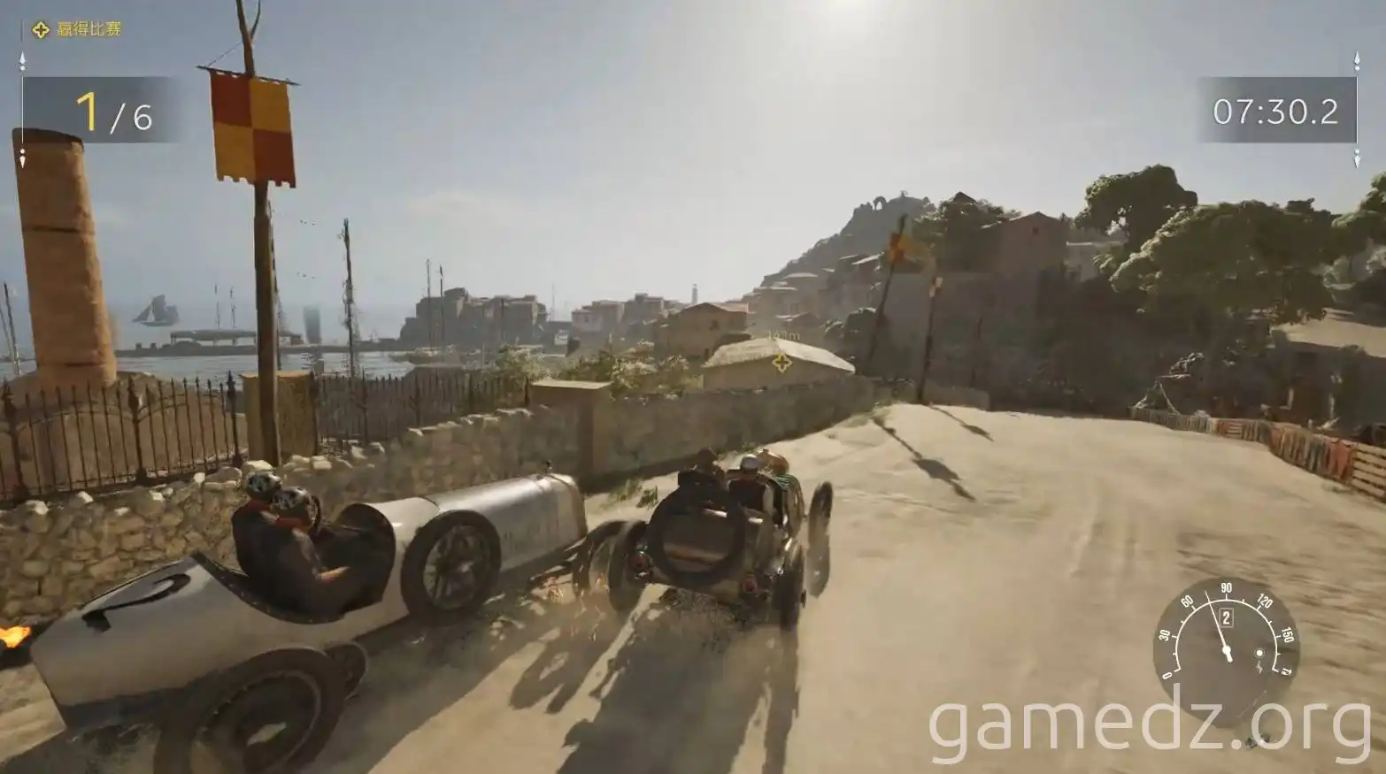 Win the race for King of Sicily Speed Mafia car race with opponents being nudged
