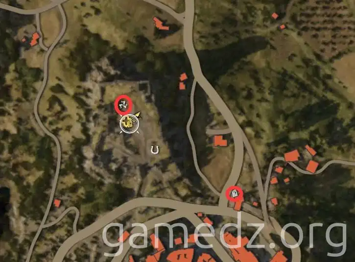 Map with Collectibles Marked In-game map showing collectible locations